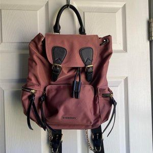 BURBERRY Nylon Leather-Trimmed Rucksack
